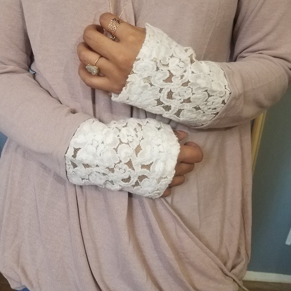 TOUCH OF LACE TAUPE SURPLICE TOP - Picture 7 of 7